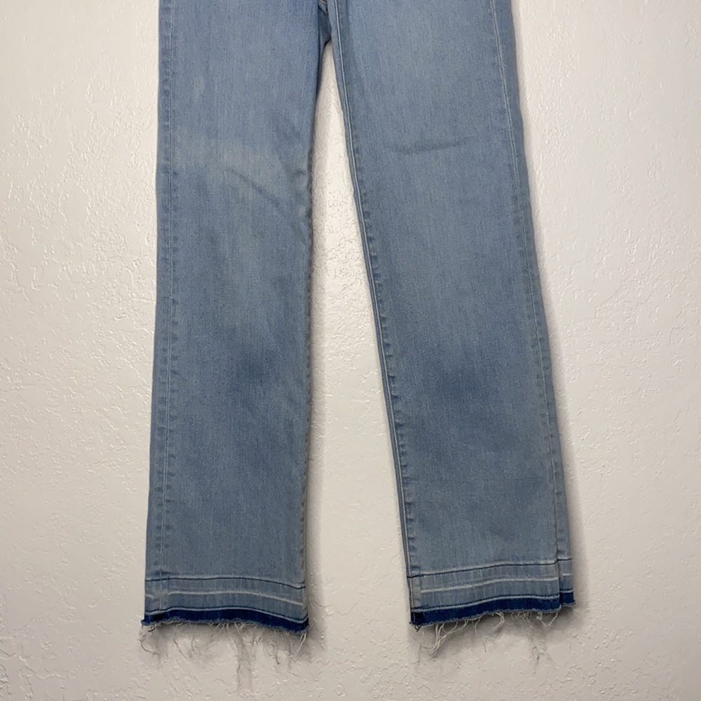 Veronica Beard Jackie 10” In Sky W/Fray Straight Leg Jeans Size 25 EUC - Picture 10 of 13